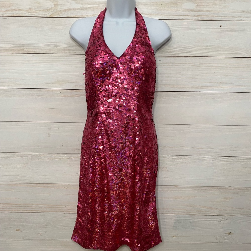 Showtime Collection size 8 pink sequins dress